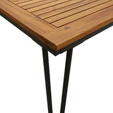 ZEYUAN Table Haute Exterieur,Table De Jardin Exterieur,Hesperide Table,Table de Jardin avec Pieds épingle à Cheveux 200x90x75 Acacia
