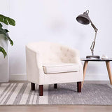 vidaXL Fauteuil avec Revêtement en Tissu Beige Salon Salle de Séjour Canapé