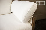 pib Canapé Vintage Ariston Blanc - Bois Massif, Grand Confort d'assise, Matériaux Nobles, Finition Vernie | L'élégance d'un canapé scandinave au Design Vintage - Blanc Creme (L167 x H83 x P91 cm)
