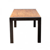 Meubletmoi Table Repas Extensible Style Industriel/Structure métal et Plateau en Bois d'acacia / 160/210 x 90 cm/Facture et Finitions soignées – Collection Workshop