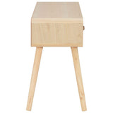 Tidyard Table Console | Table d'entrée | Table d'appoint avec 3 Tiroirs en Bois Massif 100 x 35 x 68 cm