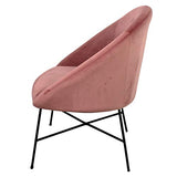 Nimara Fauteuil en velours | Fauteuil avec tissu en velours et accoudoirs | Fauteuil de salon avec confort et détente | Fauteuil de qualité en bleu, gris et rose