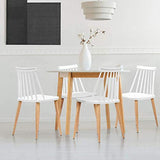 IDMarket - Lot de 4 chaises Lily Blanches pour Salle à Manger