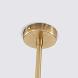 Dsrgwe Lustre Suspension Salon, Lustre en Verre à 6 Ampoules, Laiton satiné avec Globes Blancs, plafonnier de Branche de molécule Magique for Salle à Manger