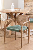 SKLUM Lot de 2 chaises de Salle à Manger Naele avec accoudoirs Vert Aquamarine