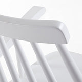 Kave Home - Chaise de Salle à Manger Tressia en Bois Massif de Caoutchouc Naturel et Finition Blanche