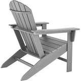 TecTake 800814 Chaise de Jardin Extérieur Design Adirondack Forme Ergonomique Résistant aux Intempéries Charge Max. 120 Kg – Diverses Couleurs (Gris)