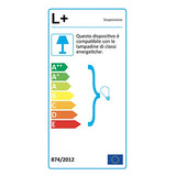 Lampe à suspension cylindrique GU10 de plafond H40 en métal laqué noir (noir, hauteur 40 cm)
