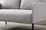 Wahson Canapé 2 Places en Lin Moderne Sofa Revêtement Tissu avec Rembourrage épais pour Salle/Chambre/Bureau/Appartement/dortoir, Gris