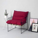 BESTSOON Canapé Chaise Fer Moderne Lounge Chair Arm for Le Salon, Chambre, Club, Bureau Rouge Blanc Salon Chambre Balcon Fauteuil Étude (Color : White, Size : 68x68x73cm)