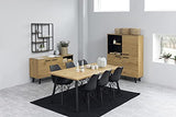 AC Design Furniture Emanuel Dining Chair, Polyester, Noir, L : 54 x l : 48,5 x H : 85,5 cm