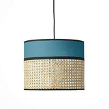 Brilliant lampe Dayanara suspension 30cm bleu / rotin | 1x A60, E27, 60W, adapté aux lampes standard (non incluses) | Échelle A ++ à E | Le câble peut être raccourci
