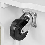 SoBuy® FKW41-WN Desserte sur roulettes Meuble de Cuisine de Service Roulant en Bois - Plans de Travail Rabattables - Haute Qualité et Stabilité