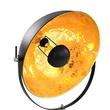 Festnight Lampadaire sur Pied pour Salon, Chambre ou Bureau E27 Noir et doré 51 cm