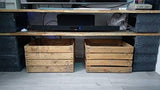 Jeu De 3 Vintage Boîte en bois - vieux Caisse de fruits - Boîte à vin - Nature Used Look