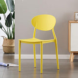 JYMTOM Lot de 2 Chaises en Plastique de Salle à Manger ou de Jardin ou de Plage aux Styles Simple et Moderne (jaune)