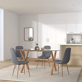Movian Marque Amazon Table à Manger Rectangulaire 150x85x75cm Chêne Massif Verre Trempé