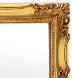 MO.WA Miroir Mural Baroque Classique Feuille d'or 62x82 | Miroir Style Antique français | Mirroir Cadre en Bois Sapin doré à la Main | Miroirs muraux | Made in Italy