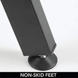 mDesign échelle pour Serviettes Pose Libre pour la Salle de Bain – Porte-Serviette Design sur Pied à 4 Rails en métal – Porte-Serviette INOX à Poser ou Porte-vêtement ou Porte-journaux – Noir Mat