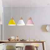 Lustre E27 LED Moderne Simple pendentif Light Métal Suspension Abat-jour Luminaire Design Plafonnier Industriel Rétro Eclairage Decoratif Ø22cm -Blanc