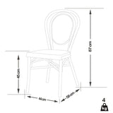 Chaise Oliv - Polyrotin/Aluminium