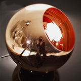 Boule Lampe Suspension Lustre Plafond Vintage Abat-jour en Cuivre Poli Bronze ( sans ampoule)