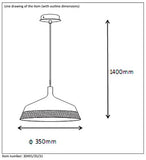 Lucide BOWI - Suspension - Ø 35 cm - Blanc