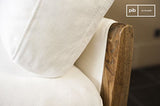 pib Canapé Vintage Ariston Blanc - Bois Massif, Grand Confort d'assise, Matériaux Nobles, Finition Vernie | L'élégance d'un canapé scandinave au Design Vintage - Blanc Creme (L167 x H83 x P91 cm)