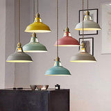 Moderne Metal Suspensions luminaires Abat-Jour, Industrielle Suspensions Eclairage Pendentif Lumiere E27 Eclairage de Plafond Luminaires Intérieur pour Cuisine Salle à Manger Chambre Vert