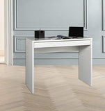 Marque Amazon - Movian Bureau/console à tiroir, 100 x 80 x 40 cm, Blanc brillant