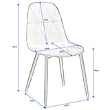 Lestarain Chaises de Salle à Manger, Chaise Salon, Chaise Scandinave, Chaise de Cuisine en Velours avec Pieds en métal, Assise Rembourré, Nior LCNI109004-2