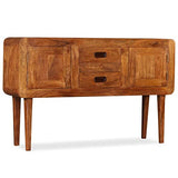 vidaXL Buffet avec Finition en Bois de Sesham Armoire Latérale Meuble de Rangement avec 2 Placards et 2 Tiroirs Intérieur 120x30x75 cm Bois Massif