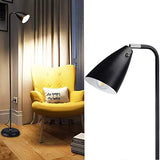 Depuley Lampadaire en Métal Fer, Noir Mat Lampadaire sur Pied Rétro Flexible de Bureau et Salon, Design Classique et Nostalgique，Lumière chaude,Métal noir, Ampoule E14 3000k.（Amouple Incluse）