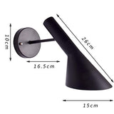Lampe Murale Intérieur Chevet Lampe de Lecture Rétro Noir Métal Applique Murale Vintage Industrielle Lampe de Mur Prise E27 Pour Chambre à Coucher Couloir Cuisine Miroir Salle Bain Travail