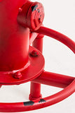 Tabouret De Bar Lumos Style Industriel I Tabouret De Comptoir Réglable en Hauteur I Chaise Haute Siège en Bois Pieds Robustes en Métal, Couleurs:Rouge
