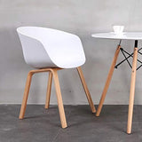 GroBKau Lot de 4 Chaises de Salle à Manger Scandinaves avec Pieds en Métal, Blanc