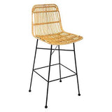 Paris Prix Atmosphera Créateur d'intérieur - Lot de 2 Chaises de Bar Design Kubu 100cm Naturel