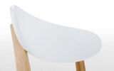 ACTUAL DIFFUSION Vintage 2 Chaises Blanches et Chêne, Blanc, 52x45x80 cm