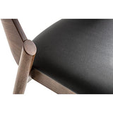 Miliboo Chaises Vintage en Bois foncé Noyer et assises Noires (Lot de 2) Avalon