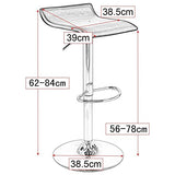 WOLTU 1 x Tabouret de Bar Design en Similicuir,Tabouret Anti-dérapante,Blanc BH11ws-1