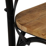 vidaXL Chaises à Dossier croisé Lot de 2 Noir Bois de manguier Solide