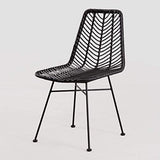 SKLUM Chaise en Rotin Synthétique Gouda Colors Noir Noir