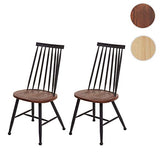 2X Chaise de Salle à Manger HWC-G69, Chaise pour la Cuisine, Style rétro, métal, gastronomie - Vintage Marron