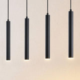 Arcchio LED Suspension Kammeron (Moderne) en Noir Métal e. a. pour Salon & Salle à manger (à 4 lampes,), Suspension, lampe, plafonnier, suspension