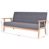vidaXL Fauteuil Canapé Simple de Salon Siège de Salle de Séjour Meuble de Salon Chambre à Coucher Bureau Maison Intérieur Gris Foncé Tissu