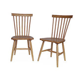 Alice's Home - Lot de 2 chaises Naturelles à barreaux en Bois d'hévéa. Romie. L 50.8 x P 44.2 x H 90cm