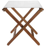 com-four® Tabouret Pliant en Bois - Chaise Pliante compacte - Tabouret Pliant Peu encombrant - Idéal pour Le Jardin, Le Camping (1 pièce - Tabouret Pliant Marron/Gris)