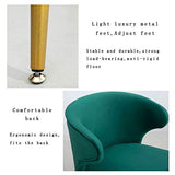 Chaise Design Scandinave,Métal Accueil Dossier Restaurant Simple Négocier Fauteuil En Tissu Velours Rétro (Color : Gray)