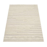 Paco Home Tapis Poils Longs Tapis De Salon Tapis Shaggy Aspect 3D Ethnique Boho Look Vintage Doux, Dimension:160x220 cm, Couleur:Crème 2