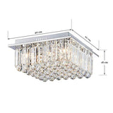 Saint Mossi Moderne Design K9 Cristal Gouttelette Lustre Éclairage LED Plafonnier Plafond Luminaire Suspension Luminaire pour Salle à Manger Salle De Bains Chambre Salon 9 * G9 40 x 40 x 18 c